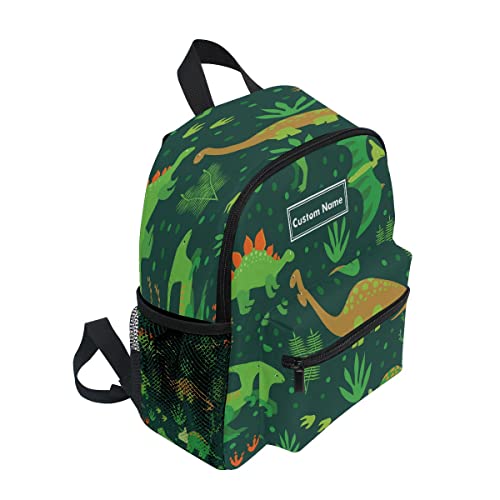 senya Custom Children's Name Toddler Backpack Personalized Green Dinosaur Mini Bag for Baby Girl Boy Age 3-72