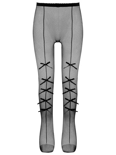 Girls Fishnet Stockings Kids Sheer Tights Hollow Out Pantyhose Thigh High Footed Leggings