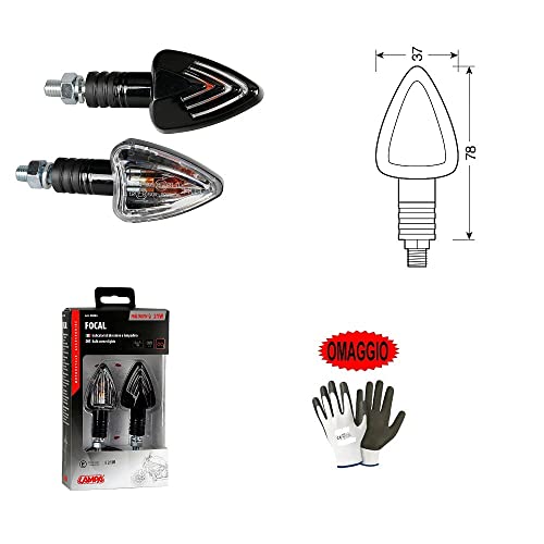 DESCRIZIONE E CARATTERISTICHE PRODOTTO: Focal, indicatori direzione a lampadina 21w - Lente bianca - luce arancione - 21W a lampadina - omologazione: E - Cavi con connettori rapidi - Alta resistenza alle vibrazioni - Sporgenza con snodo gommato antirottura - colore nero AFFRETTATI OFFERTA INEVITABILE !!!