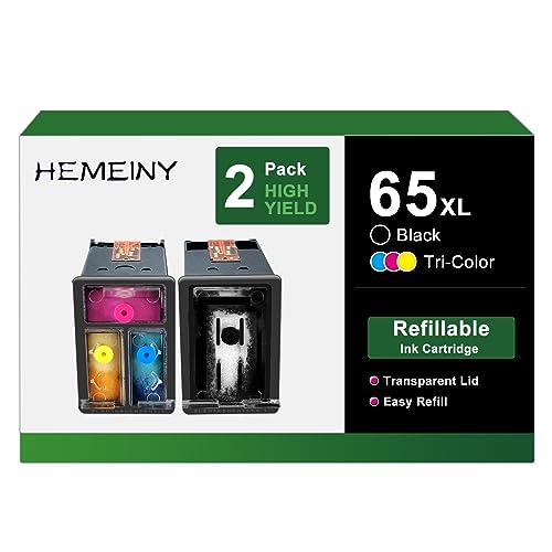 Cartouches d'encre 65XL rechargeables pour des impressions nettes sur HP Deskjet 3730