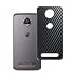 Produktbild Vaxson 2 Stück Rückseite Schutzfolie, kompatibel mit Motorola Moto Z2 Play, Backcover Skin - Carbon Schwarz [nicht gehärtetem Glas/nicht Front Displayschutzfolie]