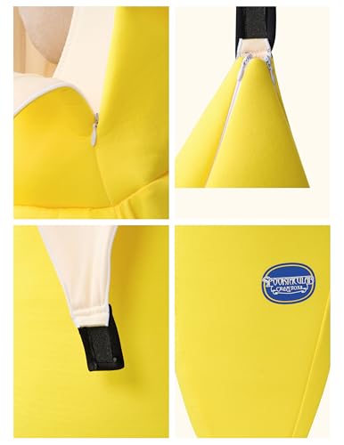 Image of Spooktacular Creations Appealing Banana Costume Adult Deluxe Set for Halloween Dress Up Party and Roleplay Cosplay