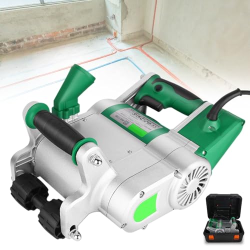 ZEEKYFOR Tracciatrice Scanalatrice Scanalatore 1100W a Fresa 25mm & 35mm per Muro Pareti 1600 Giri/min, Macchina per Scanalature di Muri per Idraulici ed Elettricisti