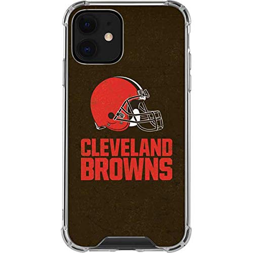 Skinit Clear Phone Case Compatible with iPhone 12 - Officially Licensed NFL Cleveland Browns Distressed Design