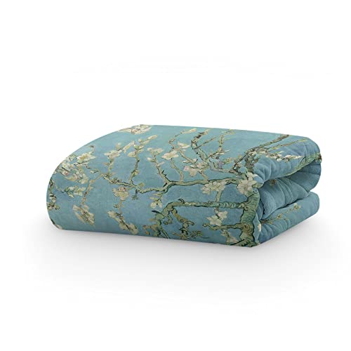 PICANOVA - Couverture Polaire en Flanelle avec Impression d'image 150x100cm - Vincent Van Gogh Almond Blossom - Plaid de canapé de qualité supérieure - Couverture décorative - Art Classique Cover