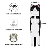 Hawgiman Cat Hand Towels for Bathroom Kitchen, Funny Cat Gifts for Women Housewarming Gifts for Cat Lovers, House Warming Gifts New Home Hanging Decorations (black-white) - Image 7