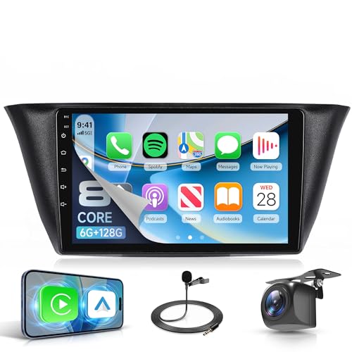 Rimoody 6G+128G 8 Cœurs Autoradio Android pour IVECO Daily 2014-2021, 9'' écran Tactile Carplay Android Auto sans Fil FM/RDS/EQ/DSP WiFi GPS Panoramique...