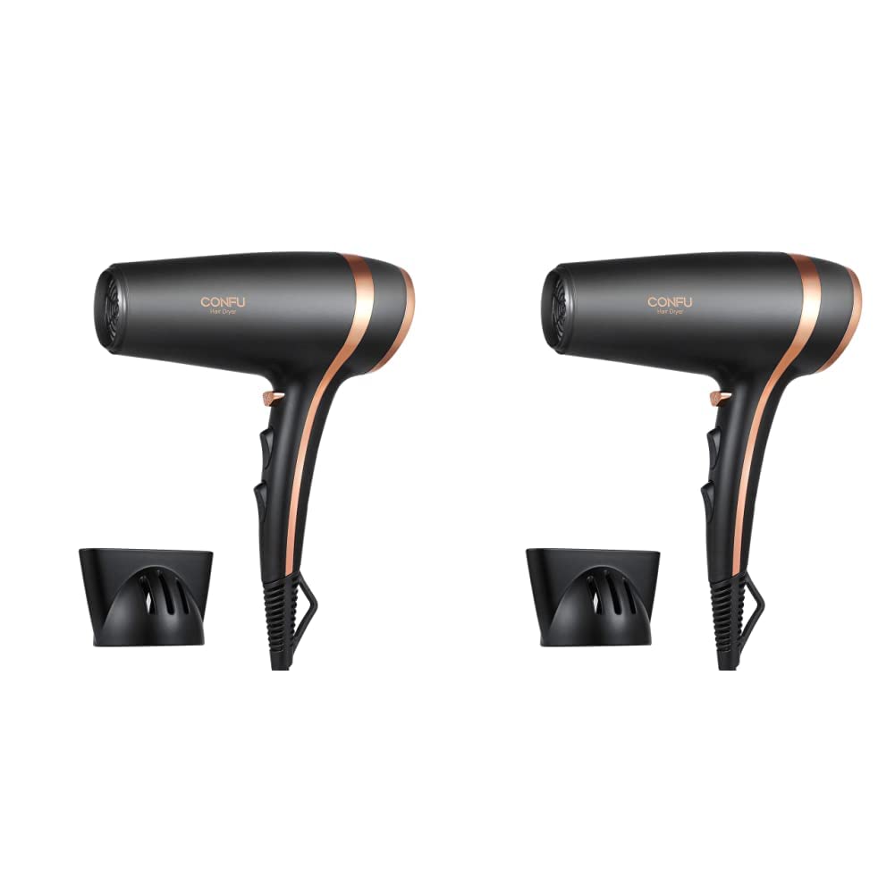 CONFU 1875W MuteDry Fast Drying Hair Dryer, Lightweight Low Noise Blow Dryer with