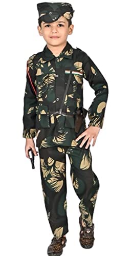 Pariza Fancy Dresses National Hero Indian Army, Traffic police Costume Army Foji Military Dress & Police Costume Dress (INDEPENDENT/ DAY REPUBLIC DAY)