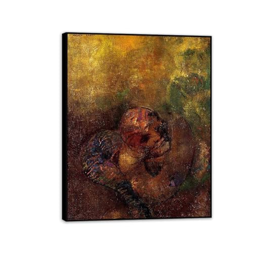 Impressions sur toile célèbre Crisalide de Redon 50x40cm