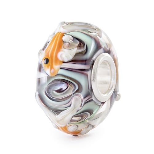 Abalorio de vidrio de Murano para pulsera artesanal con diseño Flowing Grace de talla única