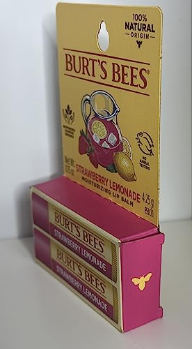 Image of BURTS BEES STRAWBERRY LEMONADE LIP BALM 2 (0.15) TUBES