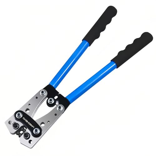 LingChievo Battery Cable Lug Wire Crimper Tool for AWG 10 8 6 4 2 1/0 Gauge Copper Wire Lugs/Battery Cable Ends/Ring Terminal Connectors Heavy Duty Electrical Crimping Tool
