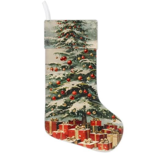 Christmas Stockings, 17.7in Dreamy Tree Xmas Stocking Gift Treat Bags Christmas Festivals Xmas Stocking Hanging Ornaments for Xmas Party Gift Filler Fireplace Christmas Tree Decoration
