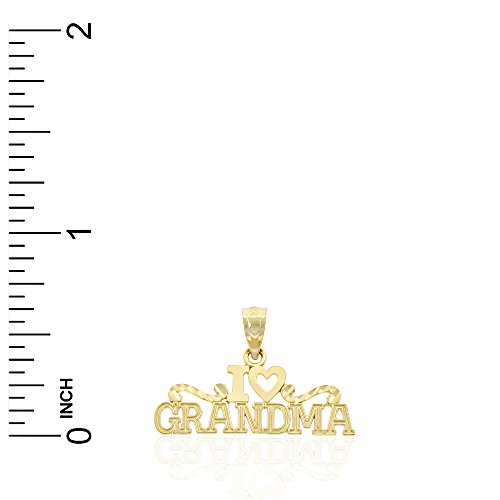 Image of Gold Grandma Charm Pendant - 10 Karat Gold - Grandma Jewerly - Gift for Grandma