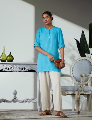 Image of Aurelia Women's Rayon Straight Fit Printed Straight Kurti