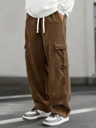 Image of Samfor Pant for Men Casual Feel Cargo Joggers for Men - Loose Fit Utility Pants with 6 Pockets | Durable Outdoor & Hiking Trousers for man
