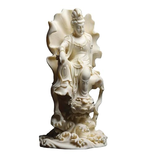 TEESONG Bookshelf Decor Bodhisattva Statue Resin Art Sculpture Home Living Room Office Feng Shui Home Decoration