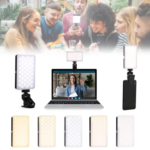 Selfie Light, Portable Phone Light for Video Recording, 90LED Rechargeable Adjusted 3 Light Modes Ring Light Clip for iPhone, Android, Phone, IPad, Laptop, Camera, TikTok, Makeup, Live Stream, Selfie