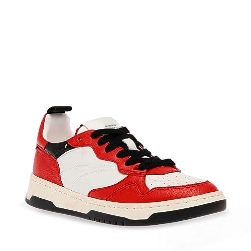 Steve Madden Women's Everlie Sneaker, Red Multi, 6.5