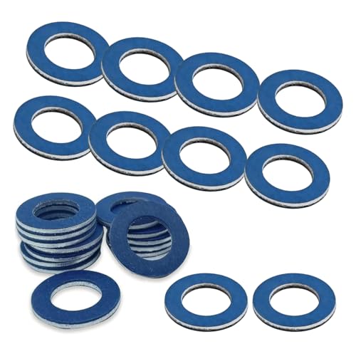 CouTunp 24PCS Oil Drain Plug Gasket Washer M12 Aluminum Crush Washer Oil Plug Seals Gasket Compatible with Toyota Tacoma Camry Lexus Leak Proof Replacement 90430-12031