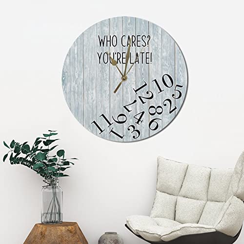 Reloj de pared redondo de 12 pulgadas silencioso de madera miniatura 4