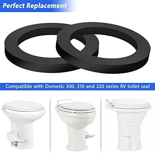 Image of RV Toilet Seal Replacement for Dometic 300 /310 /320 Toilet, RV Toilet Gasket Parts Flange Seal Kit