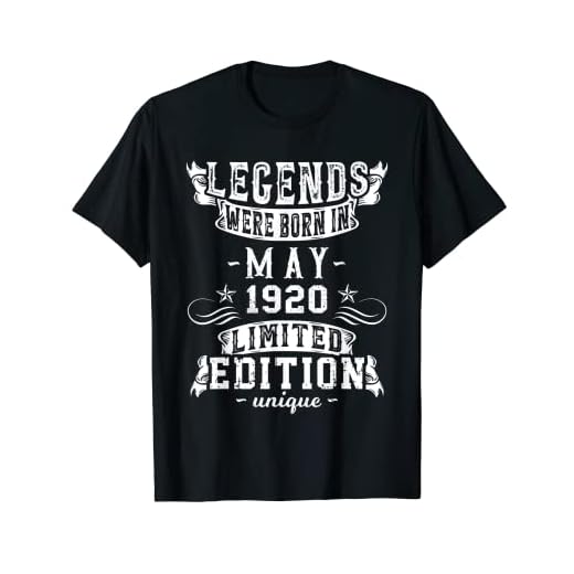 Cumpleaños Mayo 1920 Edición Limitada Regalo Legend May Camiseta