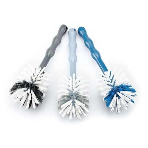 Wundermix - Cepillo de limpieza para Thermomix (Set de 3) • Limpieza eficiente para vaso mezclador de tu robot de cocina • Cepillos resistentes con cerdas de nylon