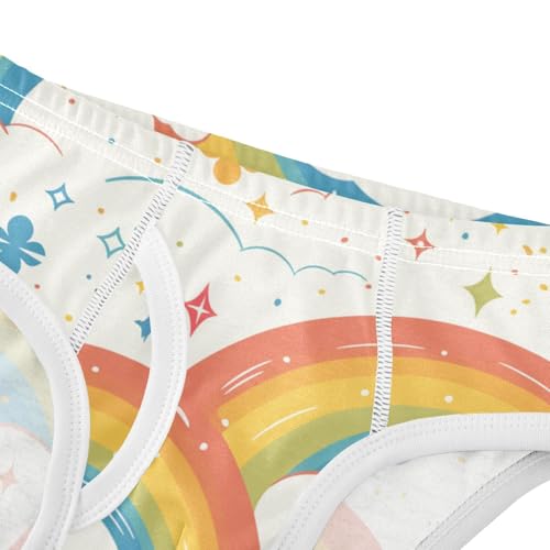 KLL Glitter Rainbow Pride Boys Toddler Cotton Athletic Underwear Breathable Children Undies4