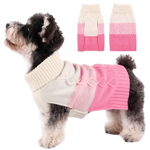 ASENKU Hundepullover für Kleine Mittelgroße Große Hunde,Wärme Hundepulli Strick Pullover Hund,Hundepulli für Dackel,Französische Bulldogge Bulldog Chihuahua