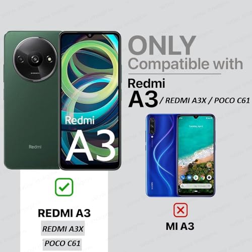 Image of COVERBLACK Soft Rubber Back Cover Compatible Model for Mi REDMI A3X - Transparent