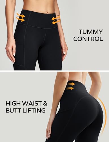 Foto von Ewedoos Sport Leggings mit Taschen Damen Sporthose Damen Lang Laufhose Yogahose Sportleggins Blickdicht Weich