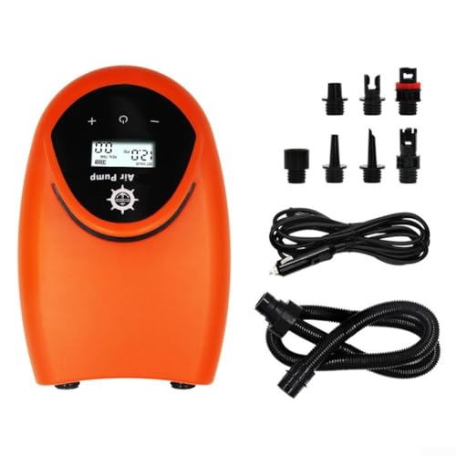 Bomba eléctrica portátil para kayaks y tablas de surf 20 PSI Capacidad con pantalla LCD (naranja)