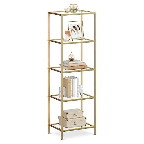 VASAGLE 5-Tier Glass Shelf Rack Cover