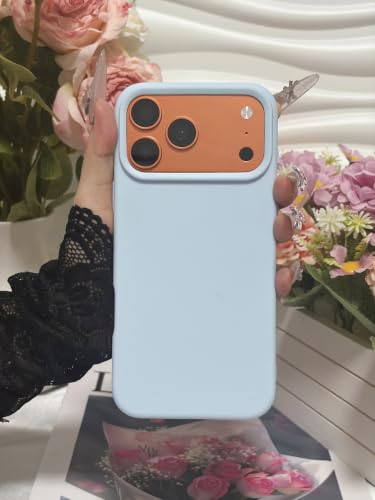 Coque iPhone 17 Pro silicone bleu avec doublure anti-rayure