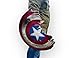 Captain Broken America Shield - Medieval Damaged Captain Shield - Metal Replica Adult America Shield for Halloween, Cosplay, Role-Play and Theater Play Captain Real Shield Cosplay Party Props, Red,