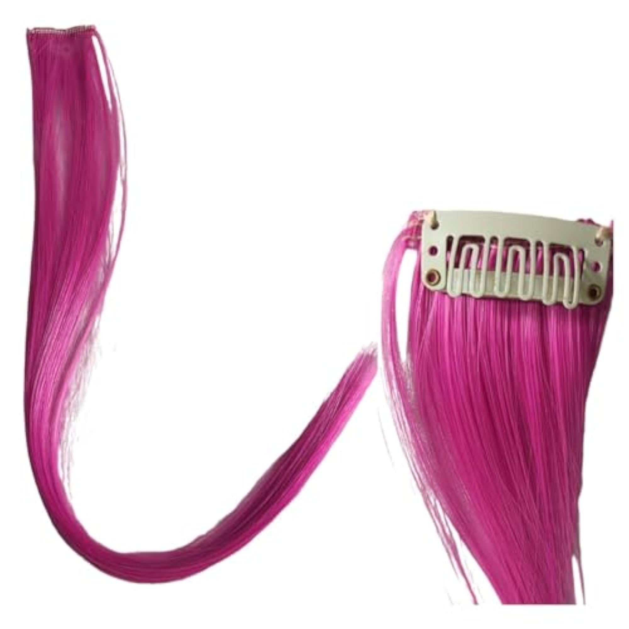 Pack of 2 Streak Hair Colored Extension Highlighter, Pink