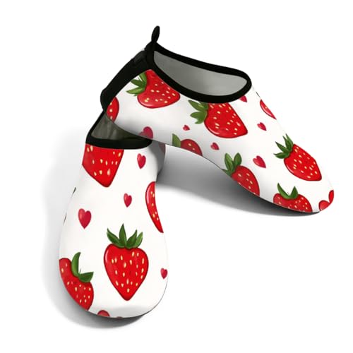 Zapatos deportivos acuáticos unisex con diseño de fresas rojas para playa