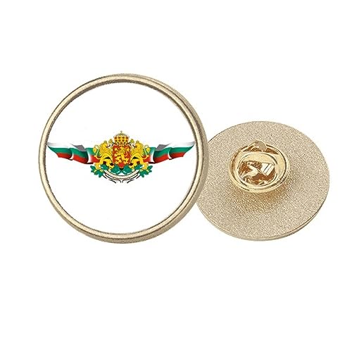 Broche drapeau de la Bulgarie en métal doré idée cadeau idéal