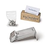 Tin Soldier Metal Cabinet and Drawer Safety Latches childproofing Lock (5-Piece Set) | Heavy-Duty Stainless Steel Design | Business, Kitchen, Bathroom, Garage, RV | Kids, Pets | Includes Hardware