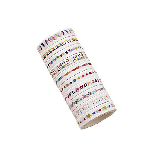 10 Rolls Washi Tape Set Fitas Adesivas Decorativas Fita De Papel para Bullet Journals DIY Scrapbooki