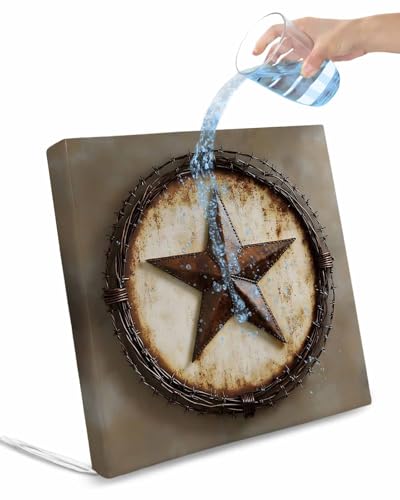 Hokiten Texas Star Retro Outdoor Cushion Chair Cover Set of 4 - Waterproof Couch Seat Covers, Country Pentagram Modern Abstract Patio Furniture Protector Cushions Slipcovers for Sofa/RV, 24