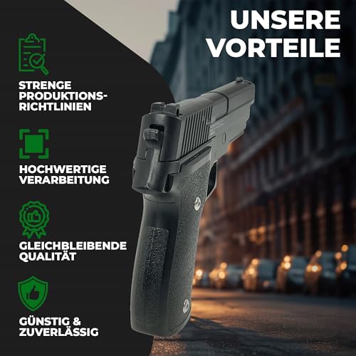 Fritz-Cell Set Airsoft Revolver FC36S Federdruck Softair Waffe 0,5 Joule 6 mm inkl. 500 Premium BB's 0,20g Munition (FC26 Schwarz)
