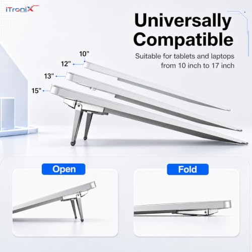 iTronix Portable Invisible Laptop Riser Stand Silver - Image 4