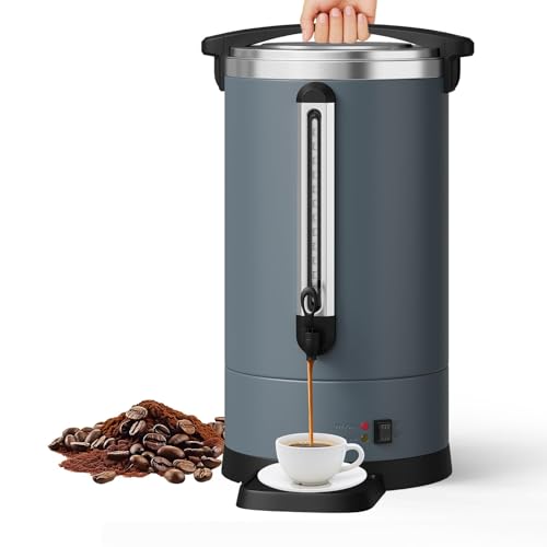 Image of Commercial Electric Coffee Urn, 80-Cup Capacity, 12L / 3.2 Gal Stainless Steel Coffee Maker with Double-Wall Insulation - Great for Catering, Events, Weddings, Parties & Buffets