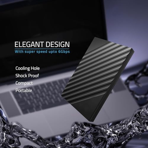 Image of 1TB Portable External Hard Drive USB 3.0, High Speed Data Transfers, Supports Windows, Linux and Mac OS Systems, Compatible with, PlayStations, TV, and Other Devices.