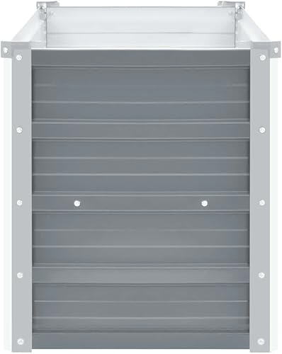 Miniatura 4 de loibinfen Cama elevada para jardín al aire libre, acero galvanizado, maceta elevada de metal para jardín, para flores, verduras, frutas, hierbas,