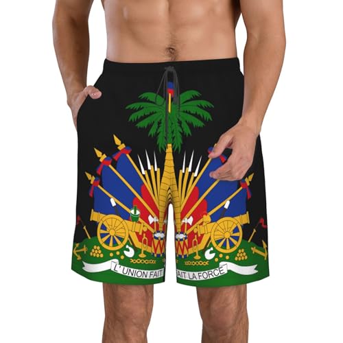 Jamaican Flag Men's Quick Dry Swim Trunks Summer Beach Board Shorts Swimming Swimwear