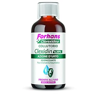 Forhans Liquido Antisettico Clorhexidina Clexidin 0.20% Collutorio dal gusto gradevole, 200 ml